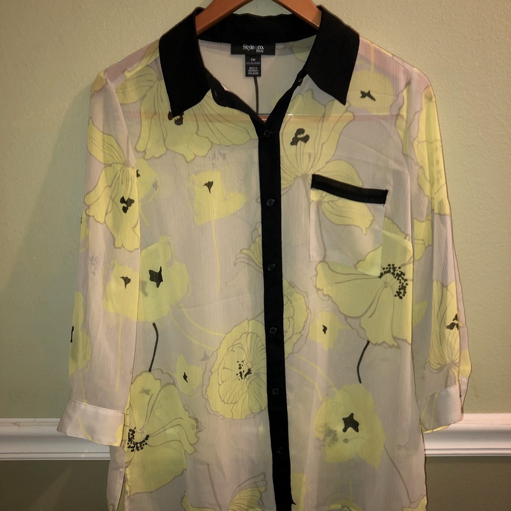 Style & Co Macy’s brand womens long sleeve button down